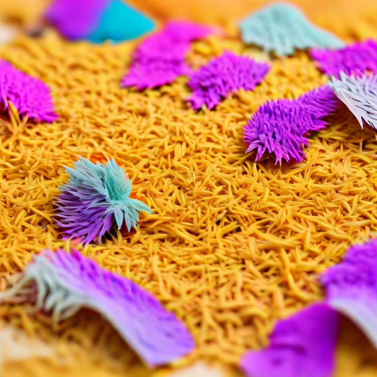 Close-up of high-quality hamster bedding textures